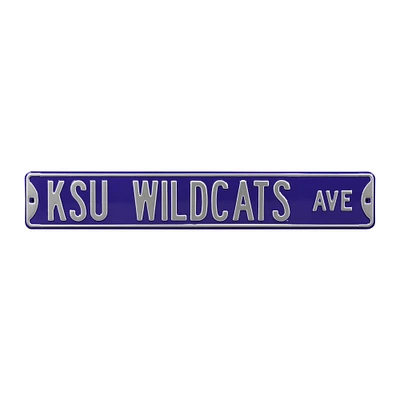 Purple Kansas State Wildcats 6" x 36" College Ave Team Street Sign