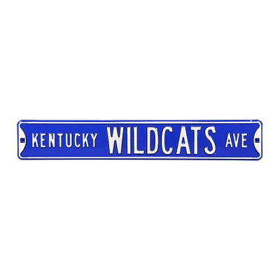 Blue Kentucky Wildcats 6" x 36" College Ave Team Street Sign