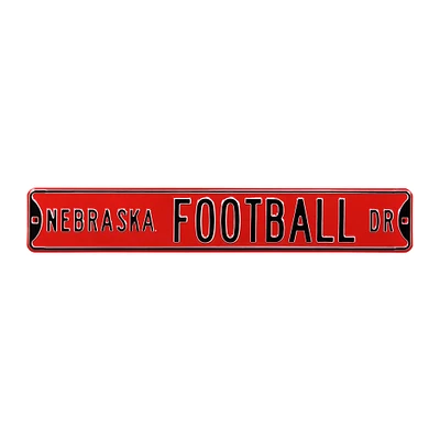 Scarlet Nebraska Huskers 6" x 36" College Ave Team Street Sign