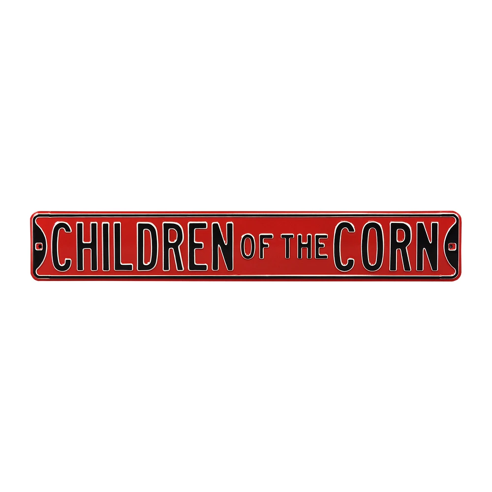 Scarlet Nebraska Huskers 6" x 36" College Ave Premium Steel Street Sign