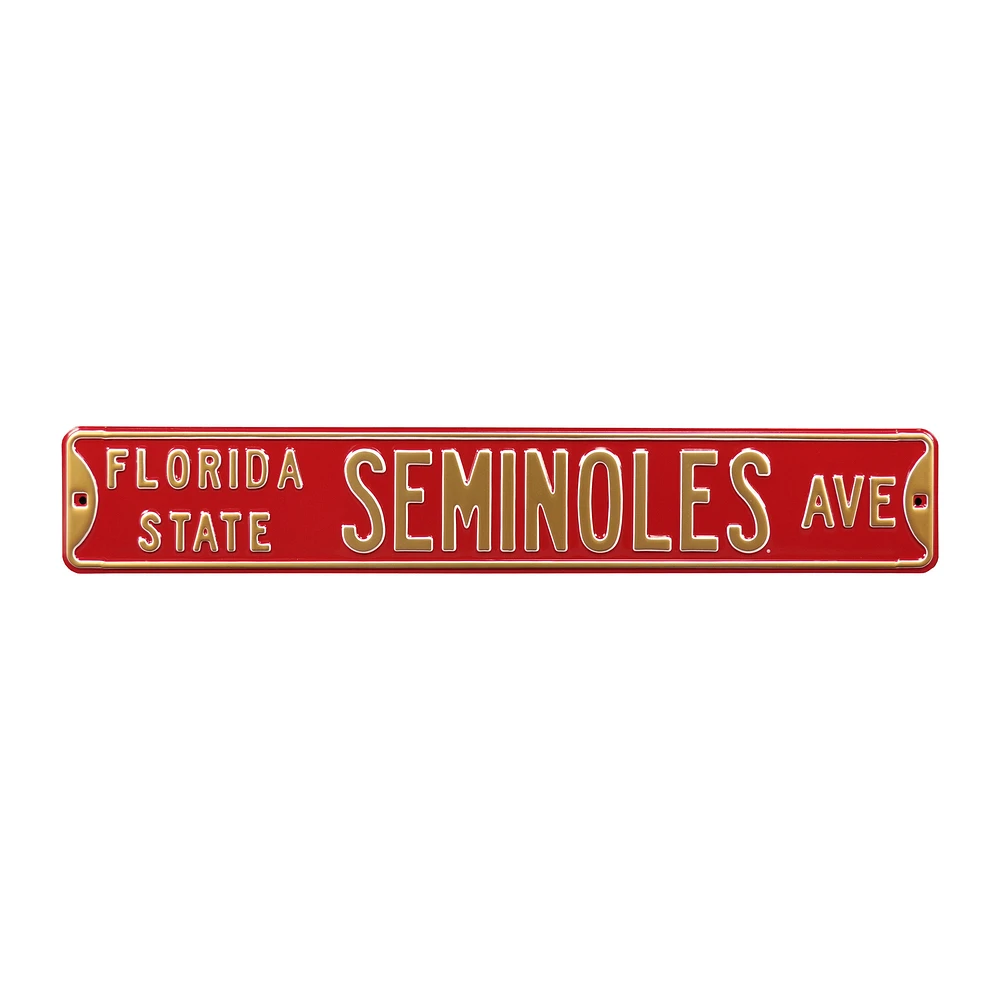 Garnet Florida State Seminoles 6" x 36" College Ave Street Sign
