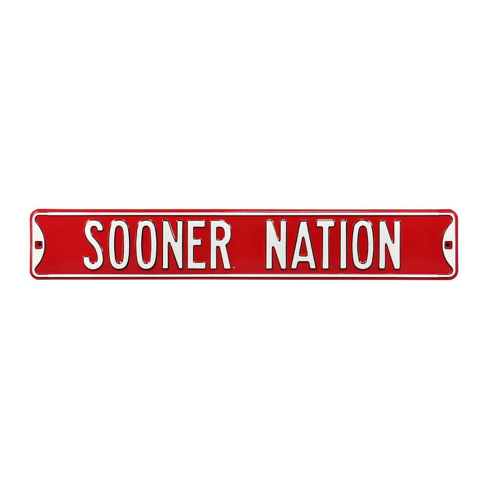 Crimson Oklahoma Sooners 6" x 36" College Ave Street Sign