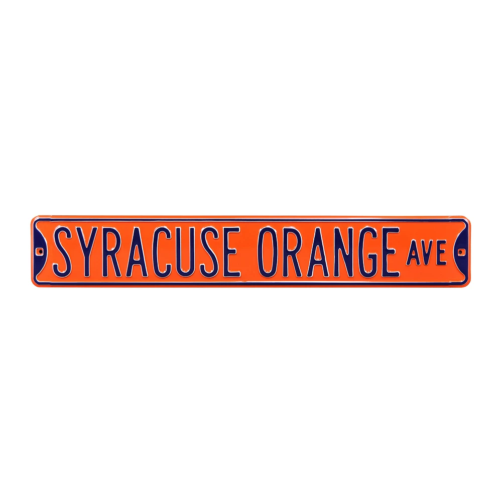 Orange Syracuse Orange 6" x 36" College Ave Embossed Street Sign