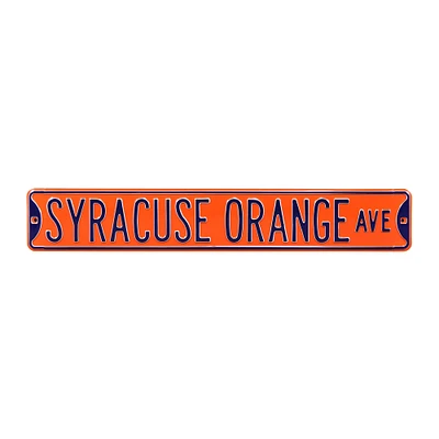 Orange Syracuse Orange 6" x 36" College Ave Embossed Street Sign