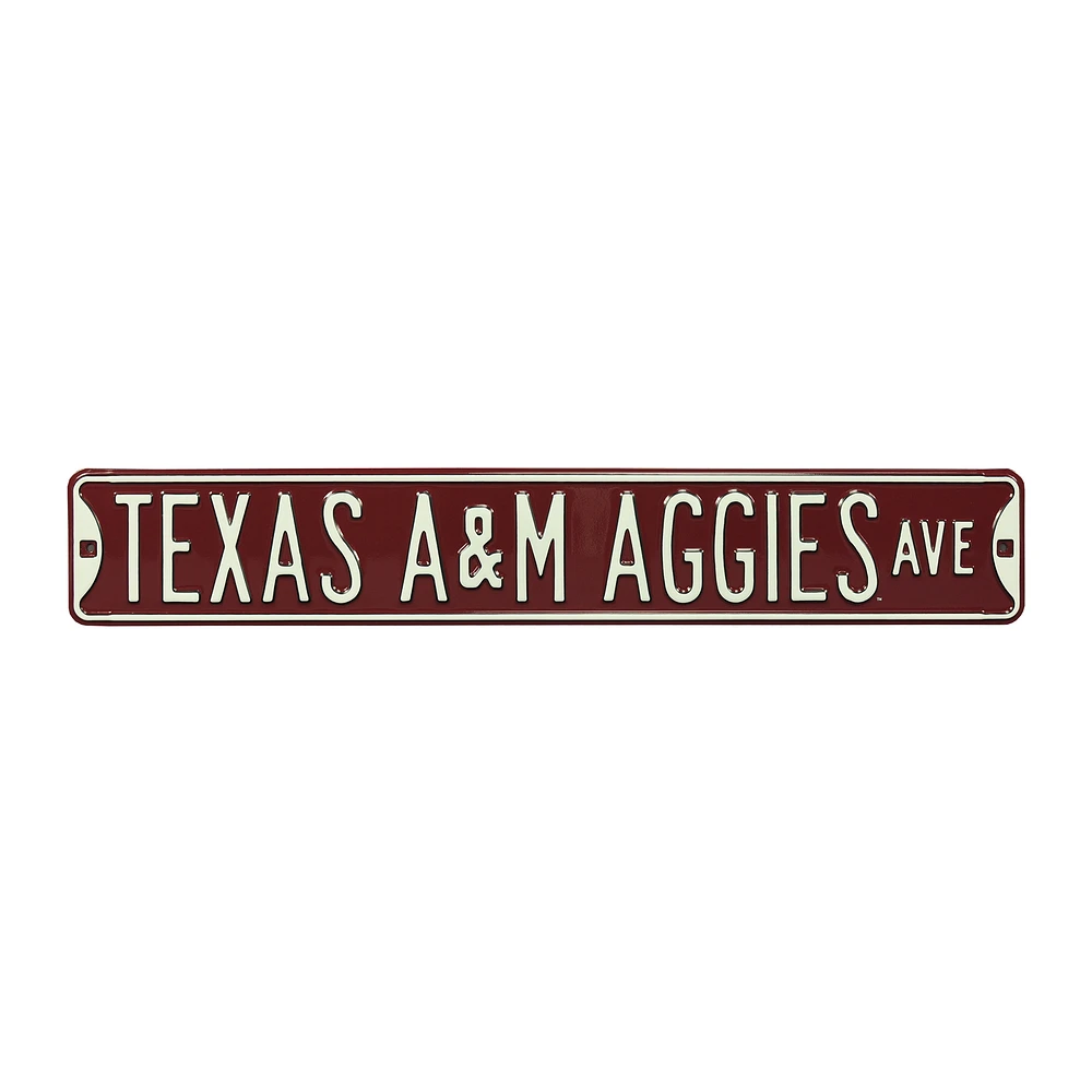 Maroon Texas A&M Aggies 6" x 36" College Ave Team Street Sign