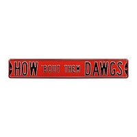 Red Georgia Bulldogs 6" x 36" College Ave Embossed Street Sign