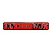 Red Georgia Bulldogs 6" x 36" College Ave Embossed Street Sign
