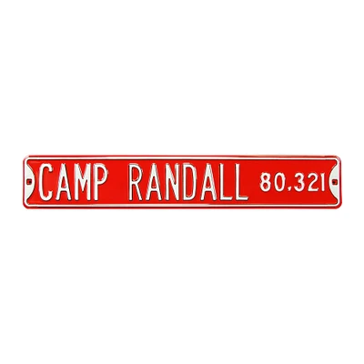 Red Wisconsin Badgers 6" x 36" Camp Randall College Ave Street Sign