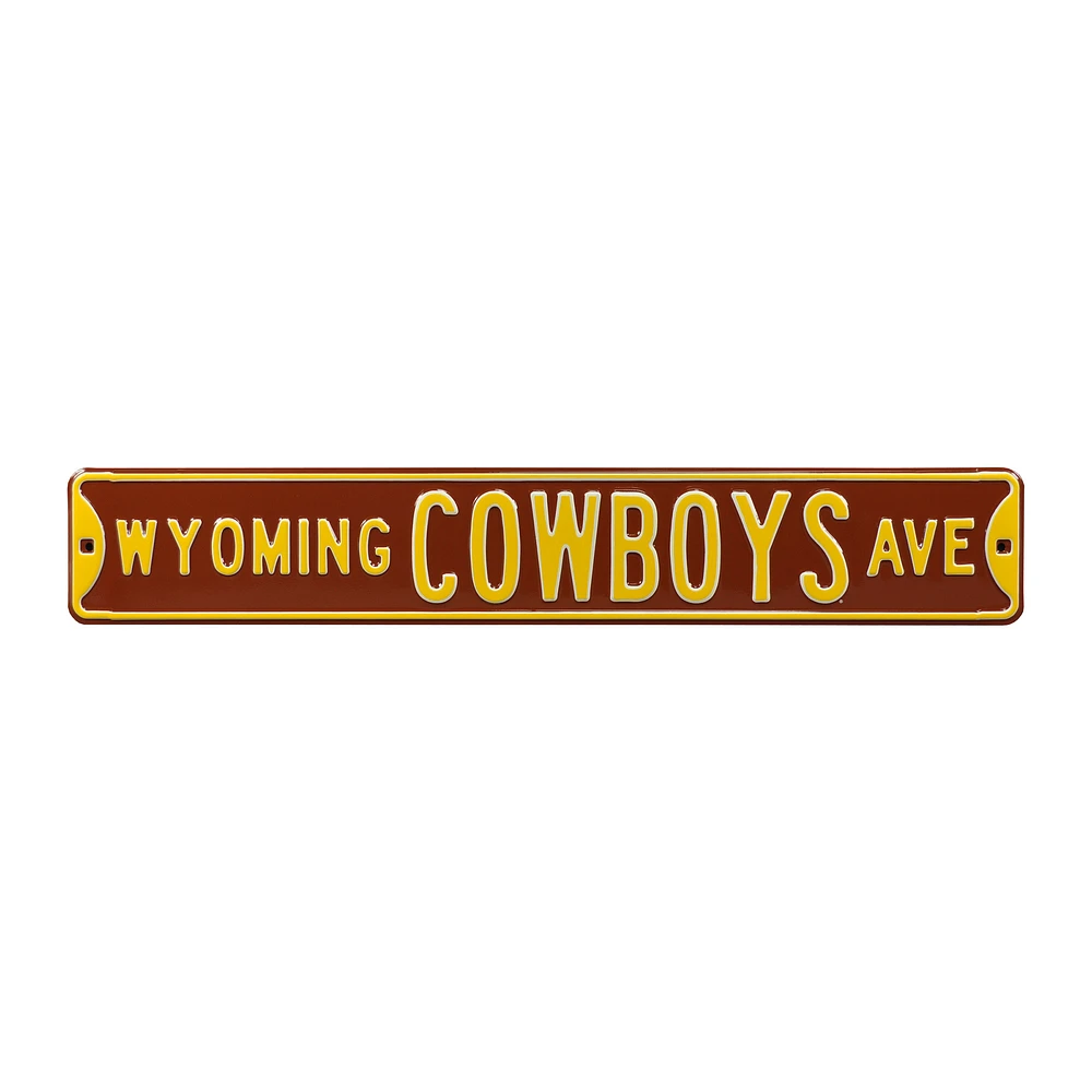 Wyoming Cowboys 6" x 36" College Ave Street Sign