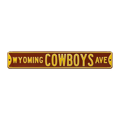 Wyoming Cowboys 6" x 36" College Ave Street Sign