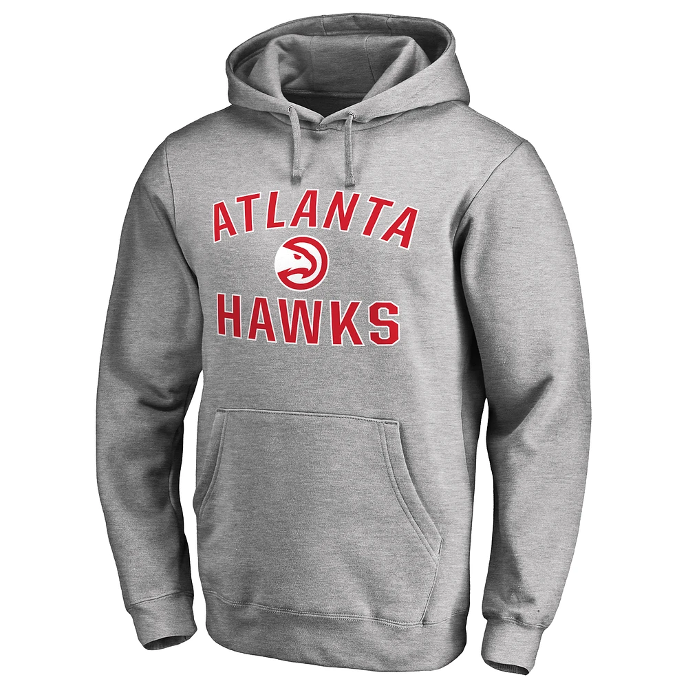 Men's Ash Atlanta Hawks Victory Arch Pullover Hoodie