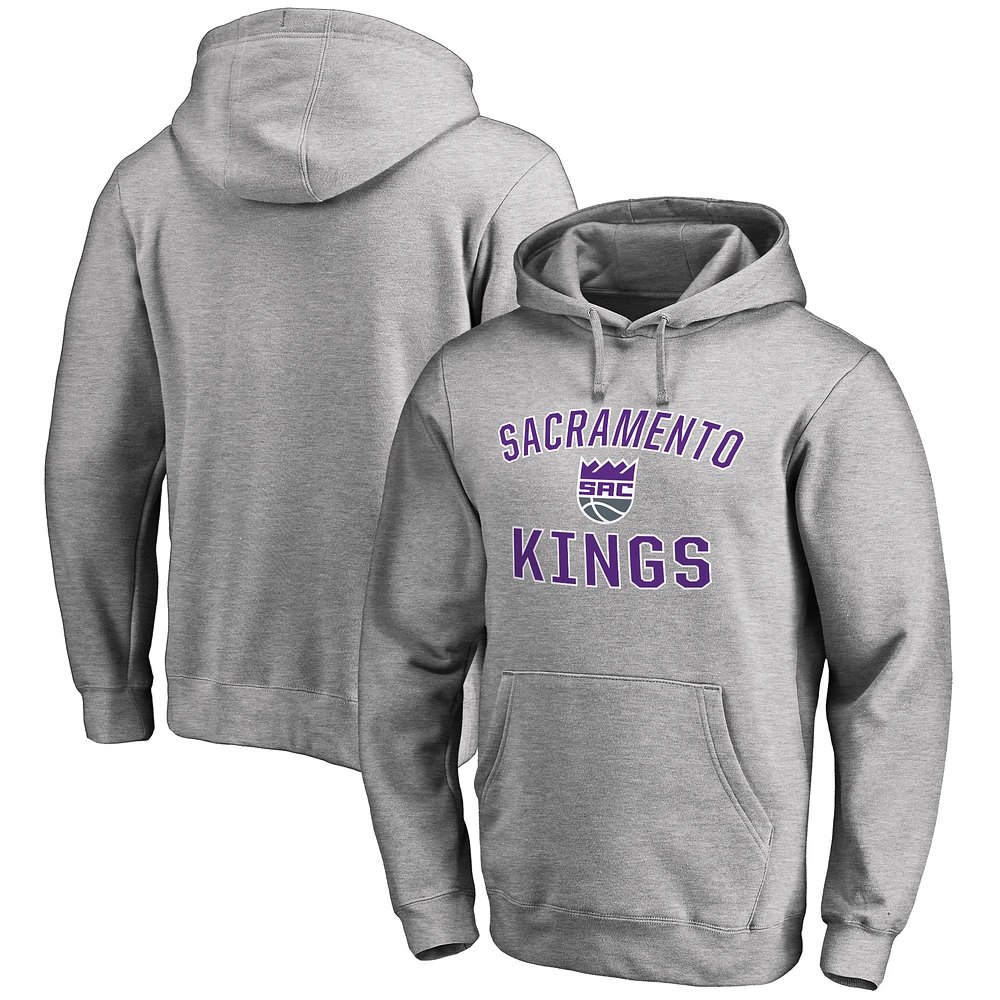 Men's Ash Sacramento Kings Victory Arch Pullover Hoodie