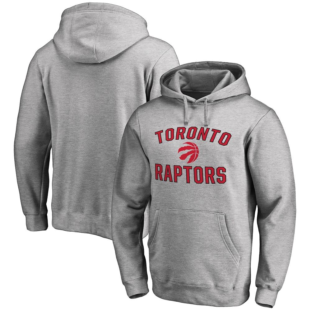 Men's Ash Toronto Raptors Victory Arch Pullover Hoodie