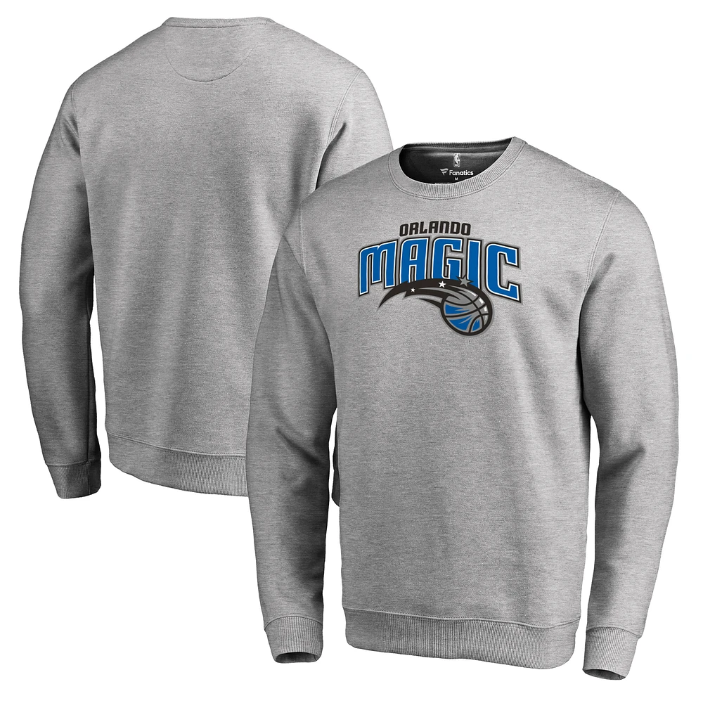 Men's Heathered Gray Orlando Magic Primary Logo Sweatshirt
