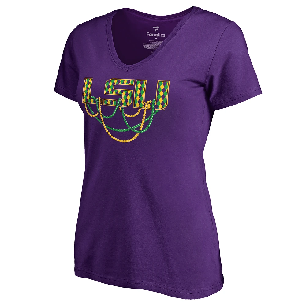 Women's Purple LSU Tigers Fat Tuesday Hometown Collection T-Shirt