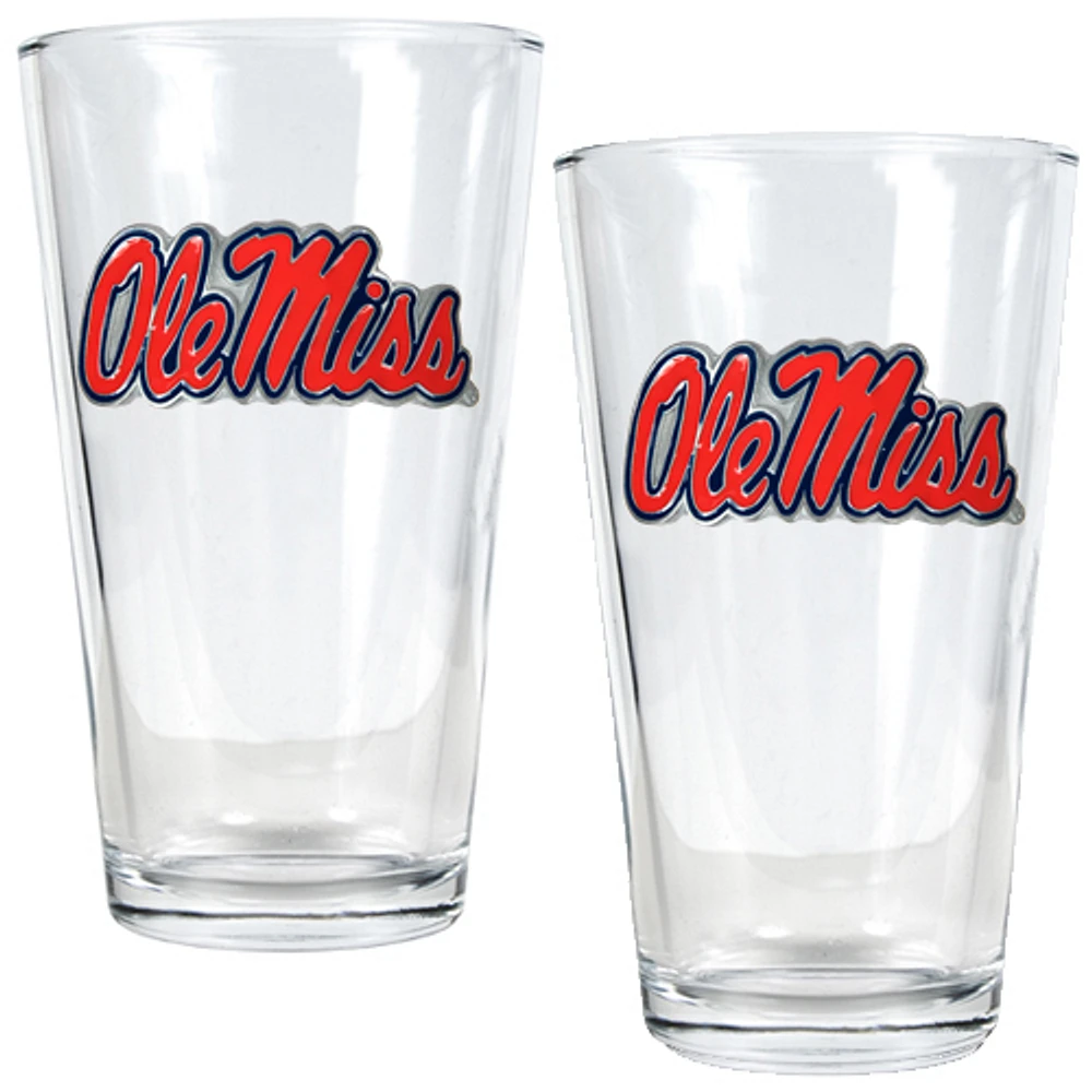 Ole Miss Rebels 16oz. Pint Glass Set