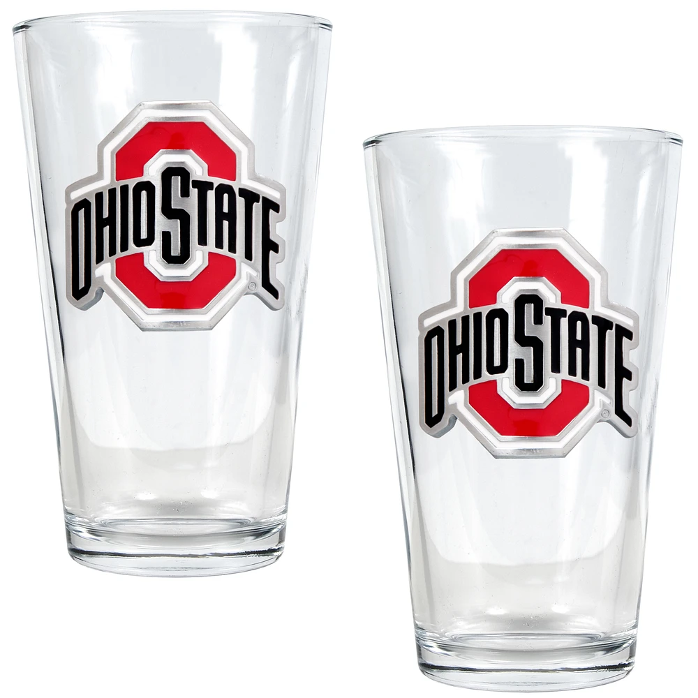 Ohio State Buckeyes 16oz. Pint Glass Set