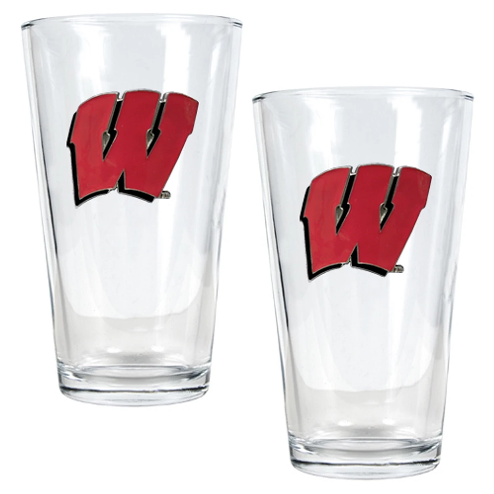 Wisconsin Badgers 16oz. Pint Glass Set