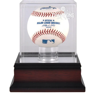 Chicago Cubs 2016 MLB World Series Champions Mahogany Logo Baseball Display Case