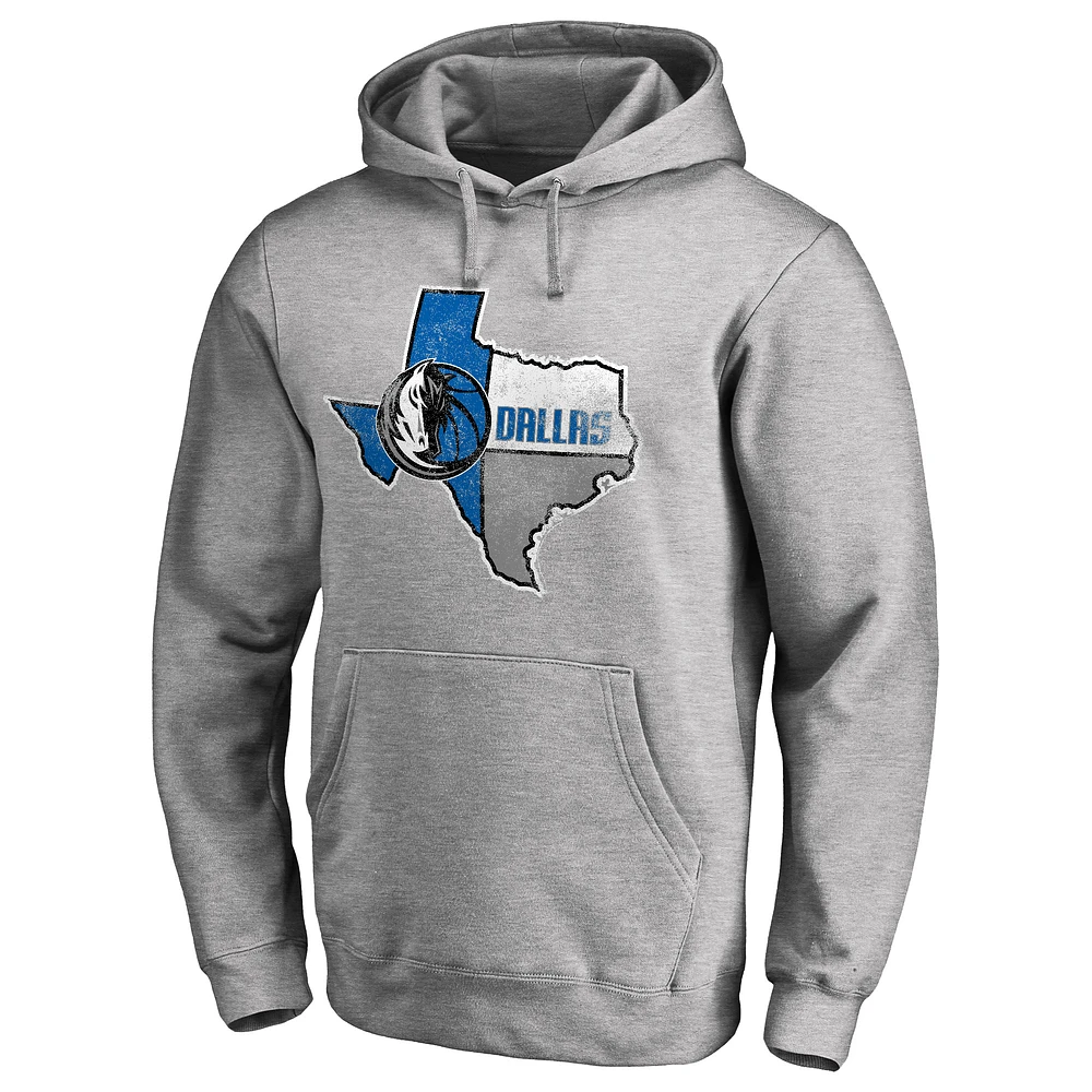 Men's Ash Dallas Mavericks Hometown Collection Lonestar Pullover Hoodie