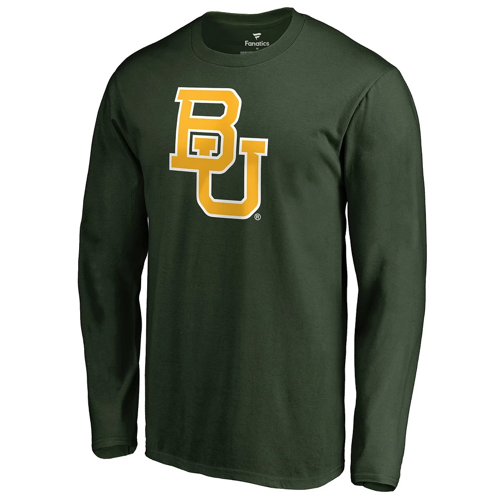 Men's Green Baylor Bears Primary Team Logo Long Sleeve T-Shirt