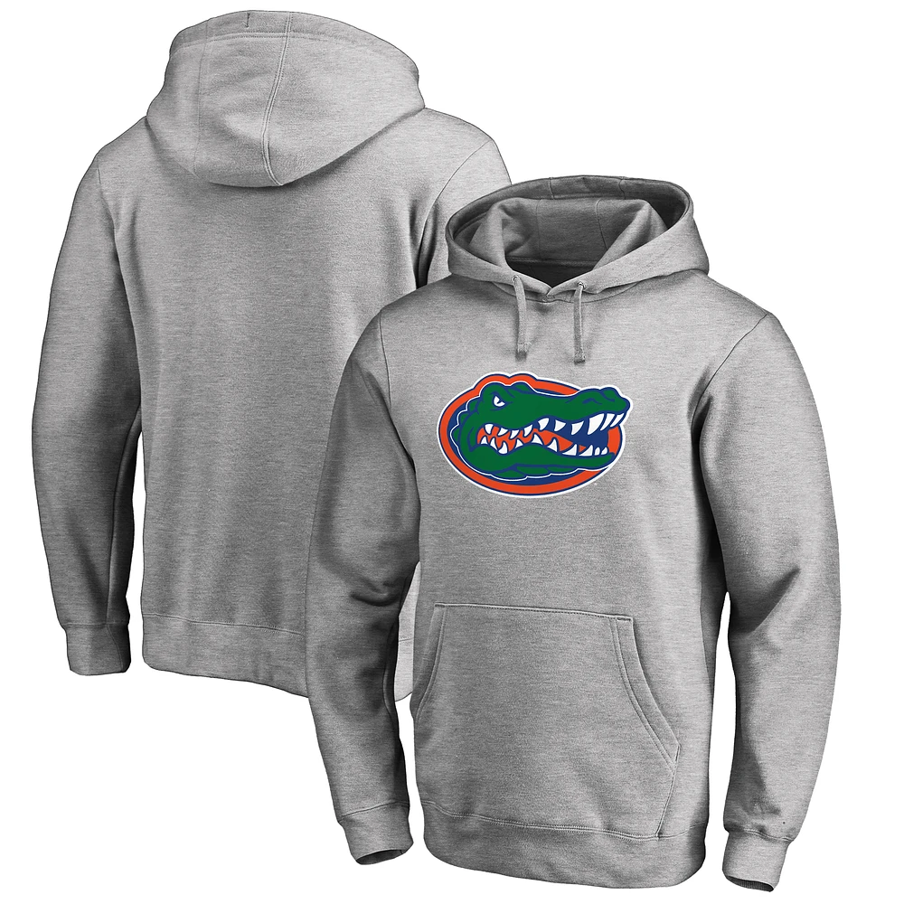 Men's Ash Florida Gators Primary Team Logo Pullover Hoodie