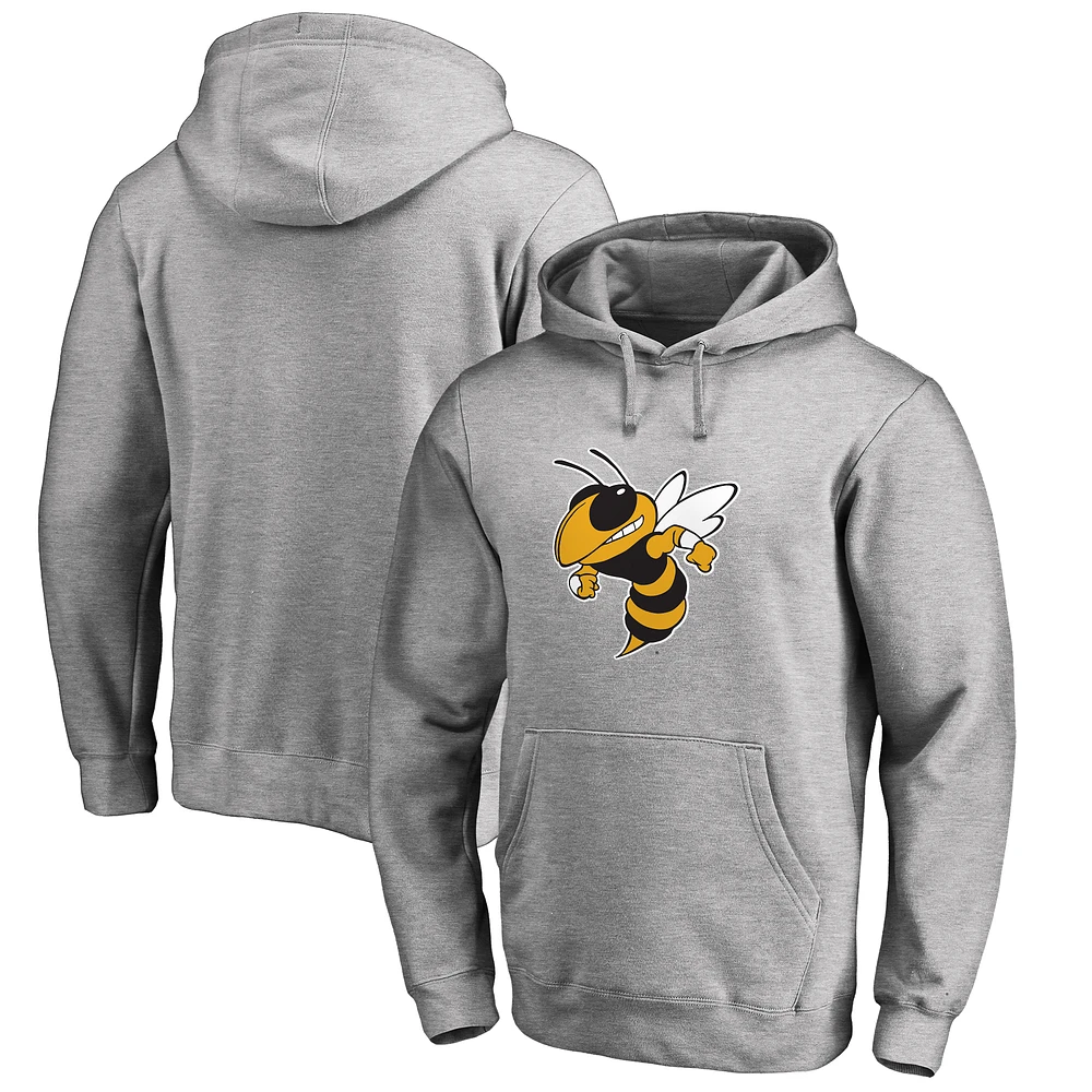 Men's Ash Georgia Tech Yellow Jackets Primary Team Logo Pullover Hoodie