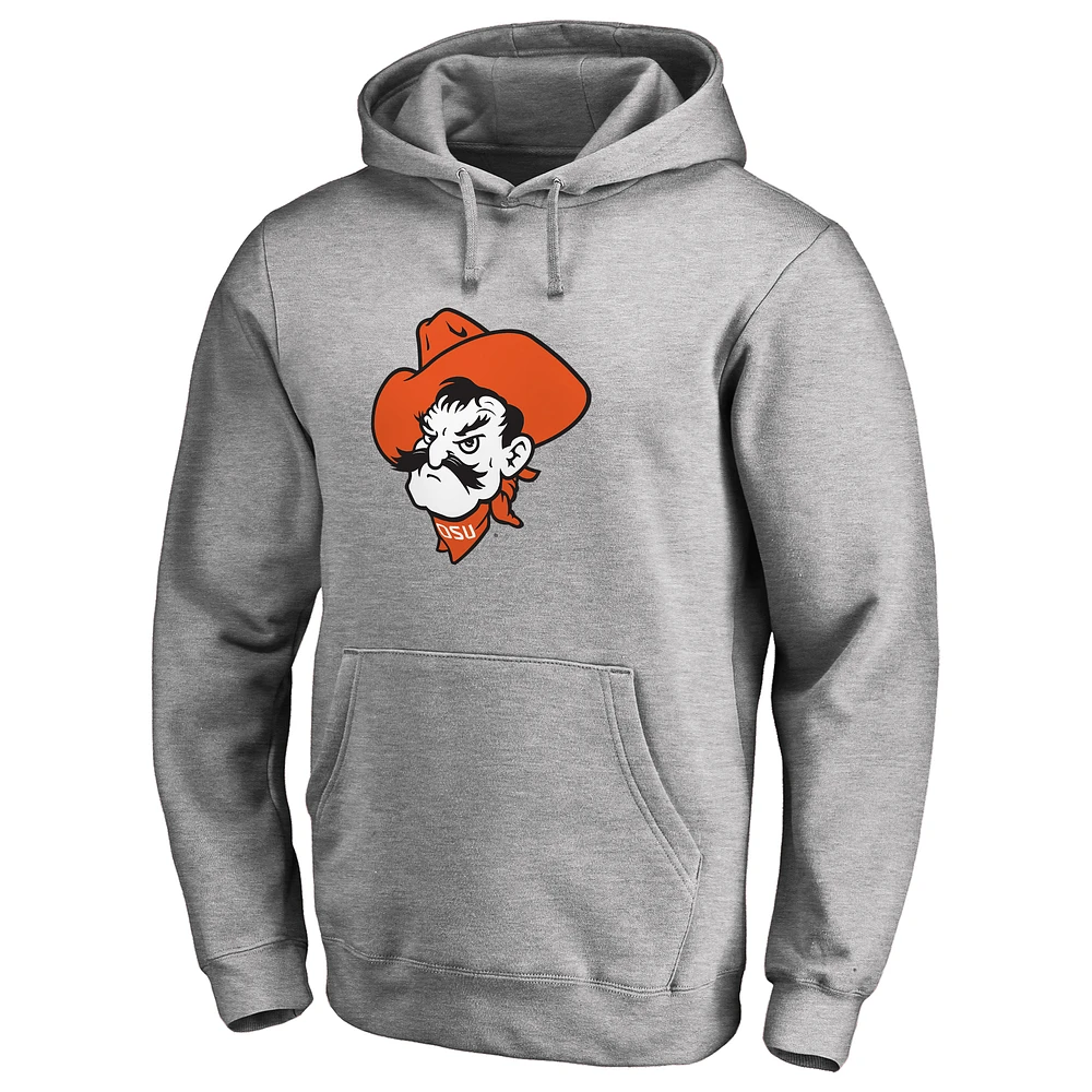 Men's Ash Oklahoma State Cowboys Primary Team Logo Pullover Hoodie