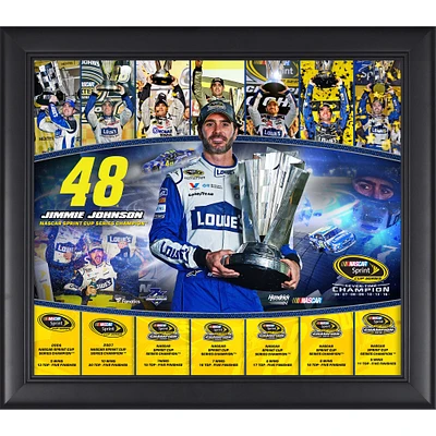 Jimmie Johnson Framed 15" x 17" 2016 Sprint Cup Champion 7-Time Champion Collage
