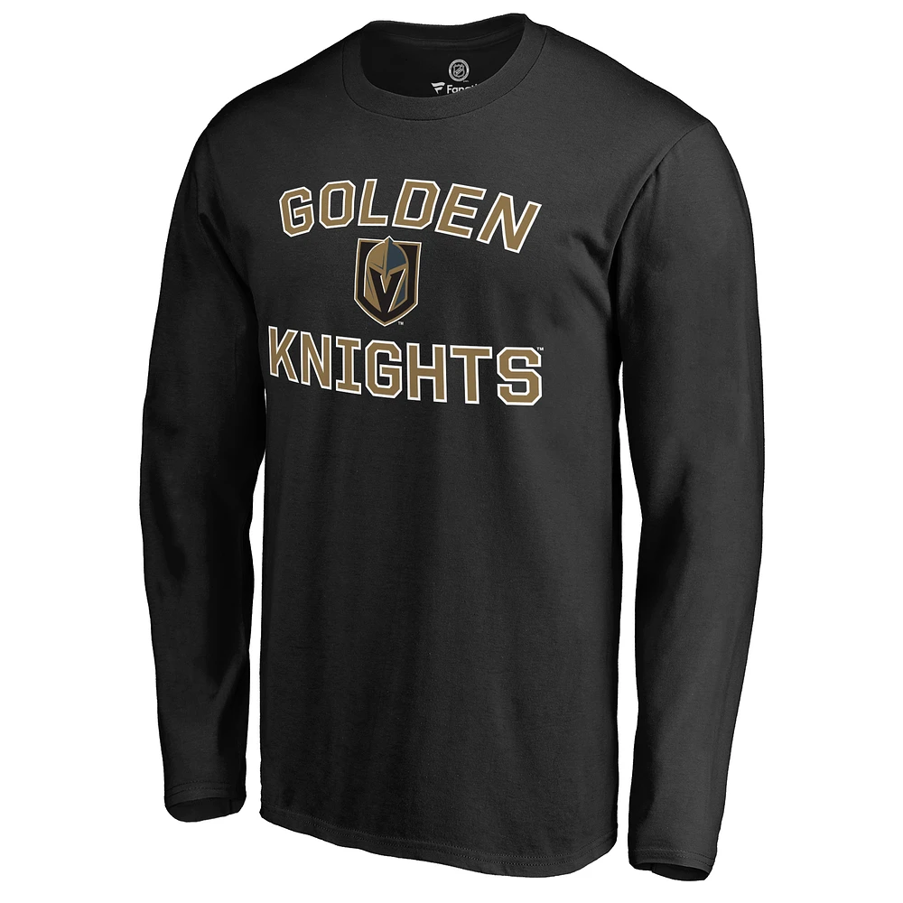 Men's Fanatics Black Vegas Golden Knights Victory Arch Long Sleeve T-Shirt