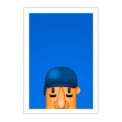 Milwaukee Brewers Racing Sausage Hot Dog 14" x 20" Minimalist Art Giclee