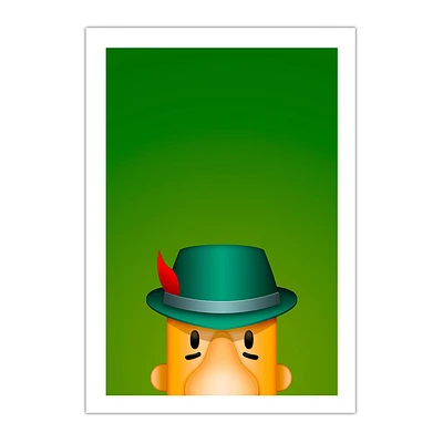 Milwaukee Brewers Racing Sausage Bratwurst 14" x 20" Minimalist Art Giclee