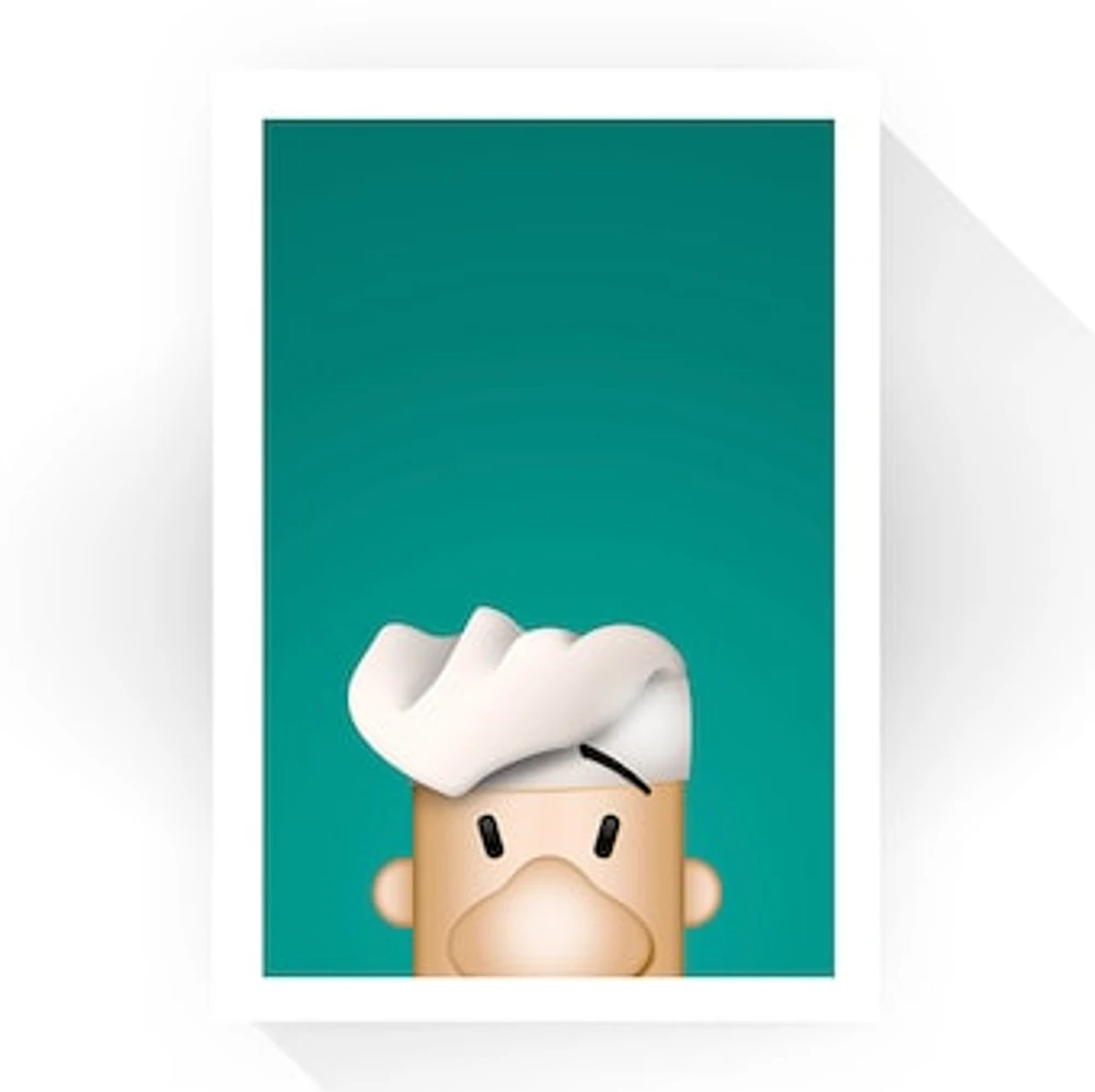 Milwaukee Brewers Racing Sausage Italian 24" x 32" Minimalist Art Giclee