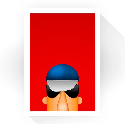 Milwaukee Brewers Racing Sausage Polish 24" x 32" Minimalist Art Giclee