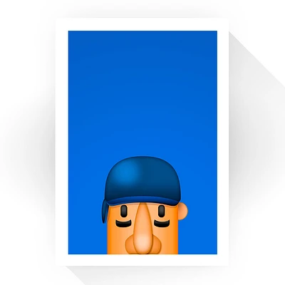 Milwaukee Brewers Racing Sausage Hot Dog 24" x 32" Minimalist Art Giclee