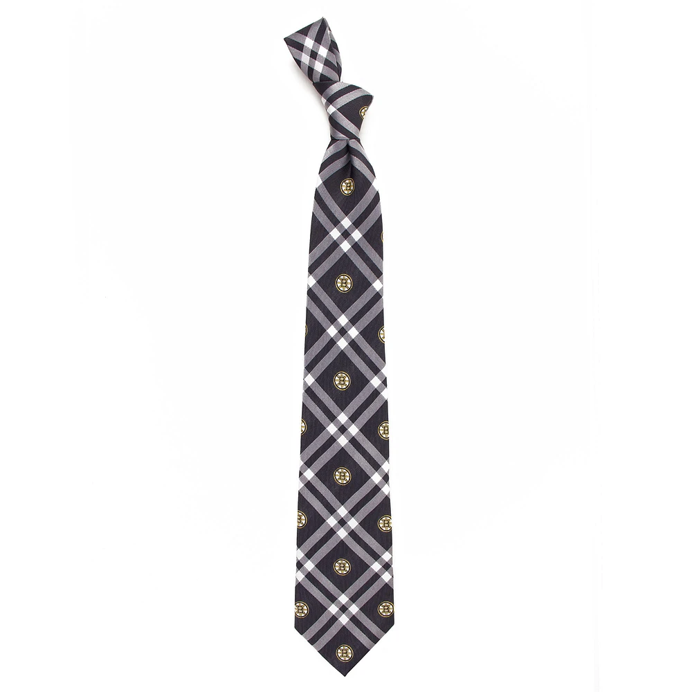Men's Black Boston Bruins Rhodes Tie
