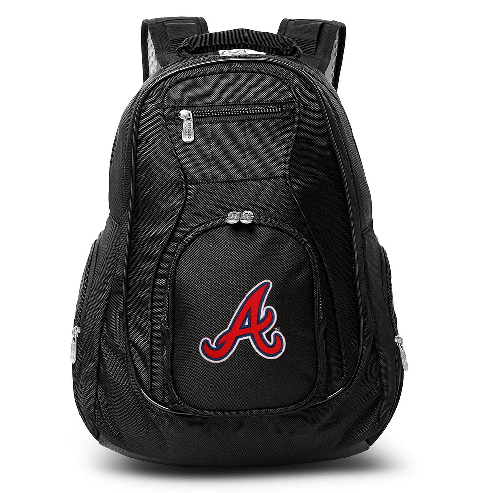 MOJO Black Atlanta Braves 19'' Laptop Travel Backpack