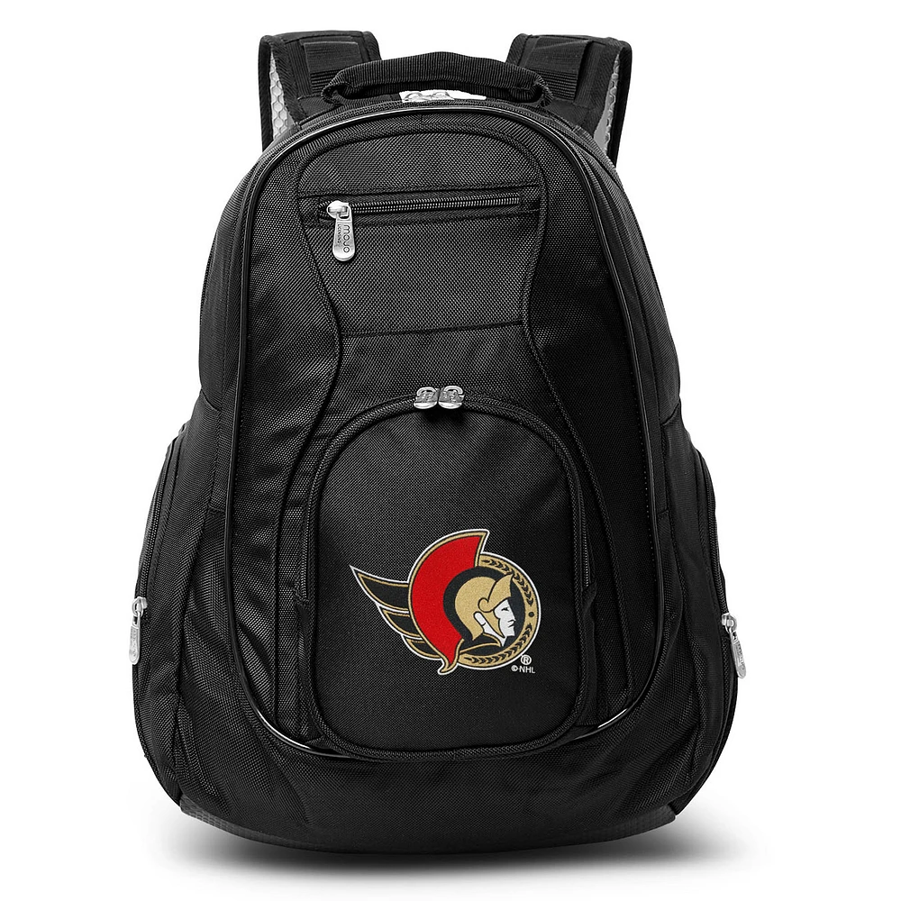 MOJO Black Ottawa Senators 19'' Laptop Travel Backpack