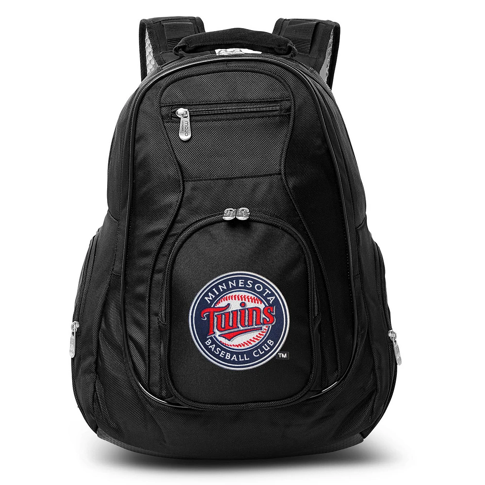 MOJO Black Minnesota Twins 19'' Laptop Travel Backpack