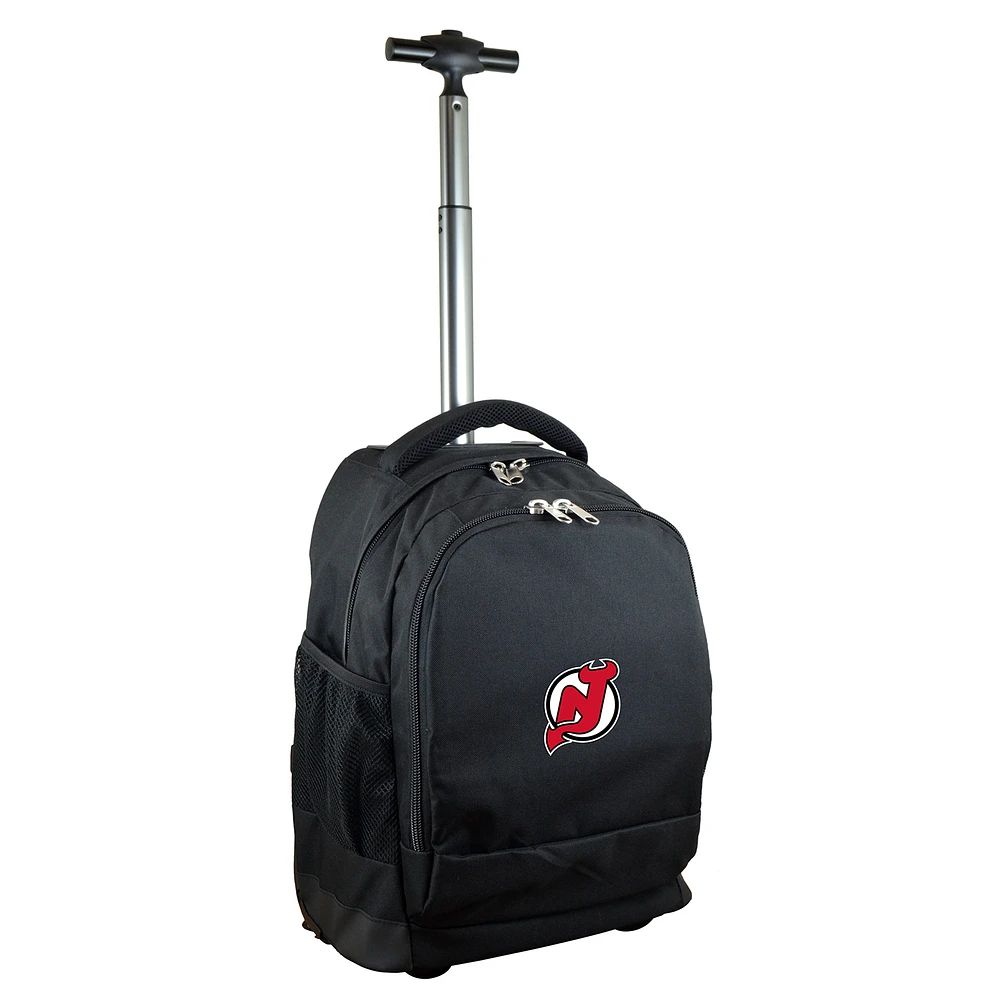 Black New Jersey Devils 19'' Premium Wheeled Backpack