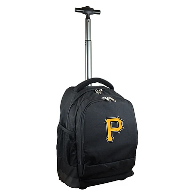 Black Pittsburgh Pirates 19'' Premium Wheeled Backpack