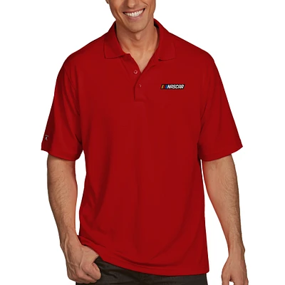 Men's Antigua Red NASCAR Pique Xtra-Lite Polo