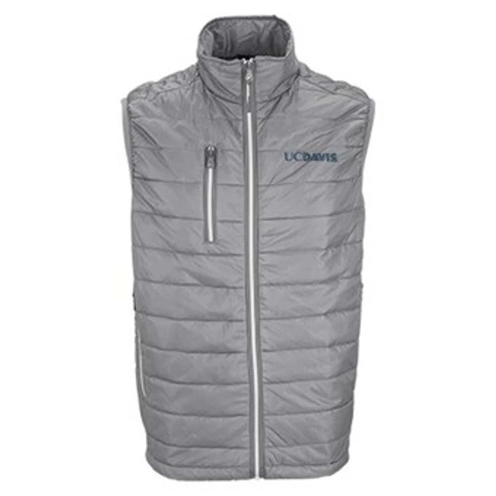 Men's Gray UC Davis Aggies Apex Compressible Quilted Vest