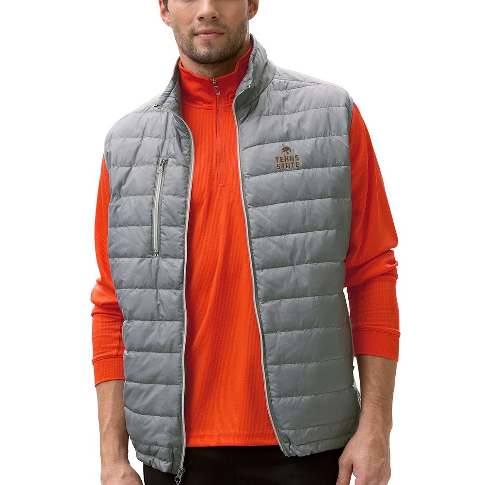 Men's Gray Texas State Bobcats Apex Compressible Quilted Vest