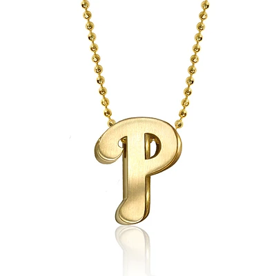 Women's Alex Woo Philadelphia Phillies 16" Little Logo 14k Yellow Gold Necklace