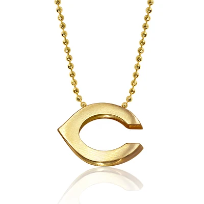 Women's Alex Woo Cincinnati Reds 16" Little Logo 14k Yellow Gold Necklace