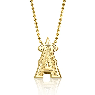 Women's Alex Woo Los Angeles Angels 16" Little Logo 14k Yellow Gold Necklace