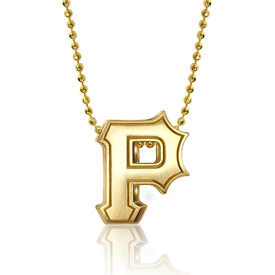 Women's Alex Woo Pittsburgh Pirates 16" Little Logo 14k Yellow Gold Necklace