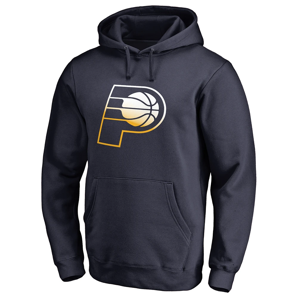 Men's Navy Indiana Pacers Gradient Logo Pullover Hoodie