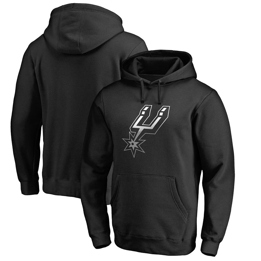 Men's Black San Antonio Spurs Gradient Logo Pullover Hoodie